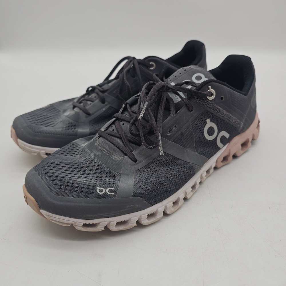 ON CLOUD Running Cloudflow Rock Rose Womens Athletic Walk Sneaker Grey Pink 8.5